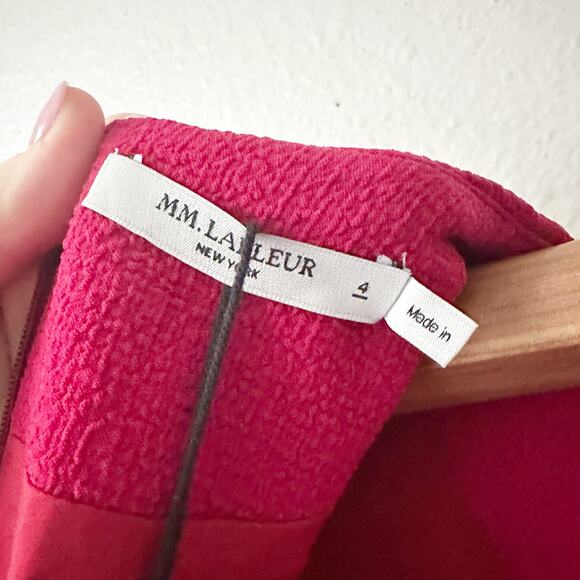 M.M. LaFleur Jane 1.0 Staccato Crepe Dress Women's Size 4 Color Hibiscus NEW - Picture 9 of 16